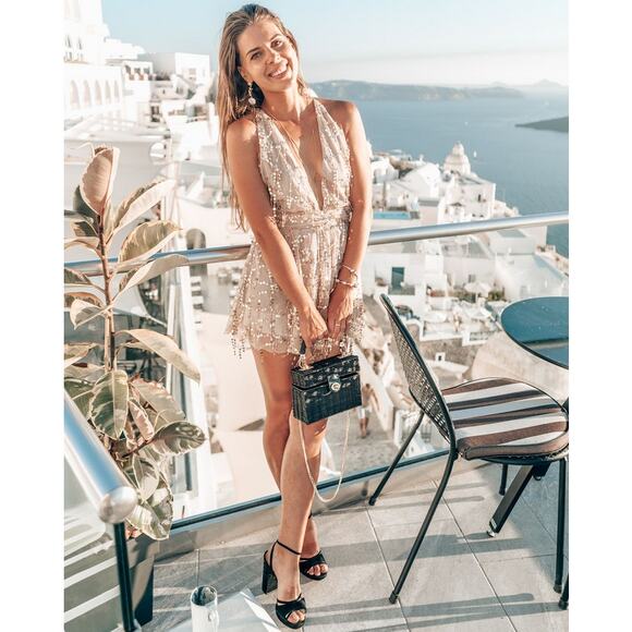 Hello Molly Try Your Luck Sequin Dress Small Homecoming Resort Vacation Glam - Picture 3 of 6